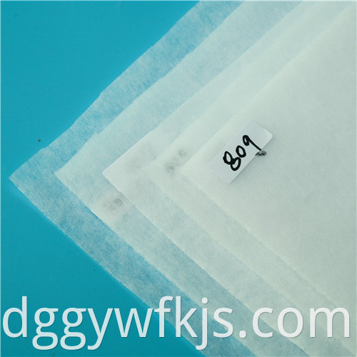 Non-woven white filter filled with fluffy cotton
